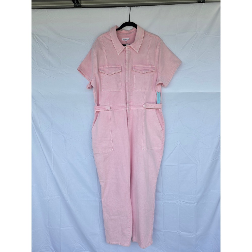 Good American Fit for Success Jumpsuit Pink Denim Mineral Rose Quartz NWT 6(2XL) - Picture 9 of 13